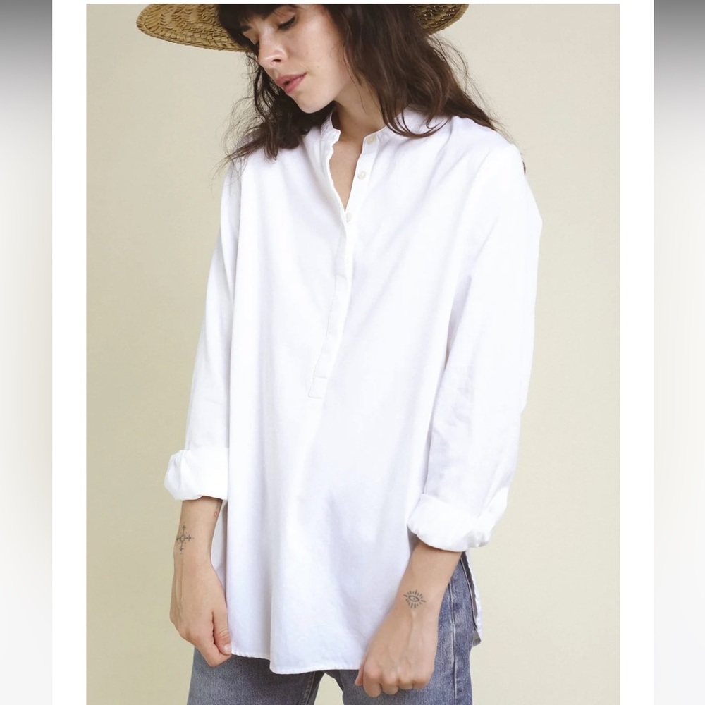 TROVATA Linen Tori Henley Tunic